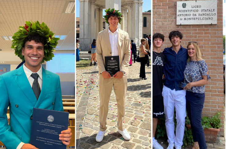 Azaria Gonzi, Stefano Trillini e Federico Pellegrini Siena