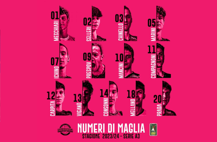 Diavoli Rosa Brugherio numeri di maglia