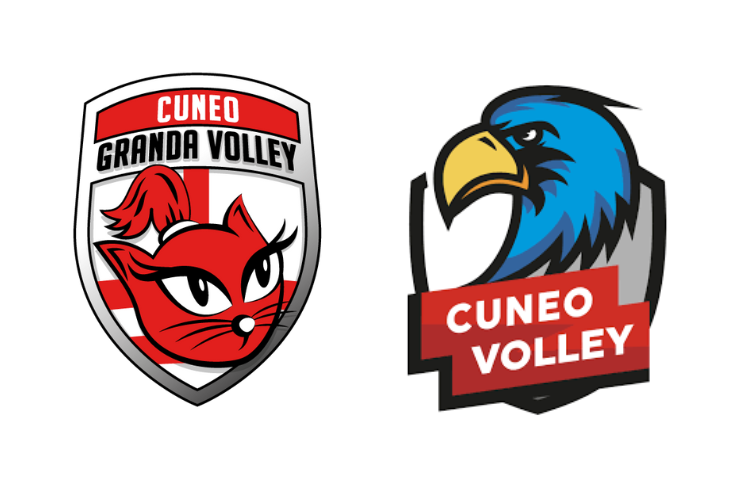 loghi Cuneo Granda e Cuneo Volley