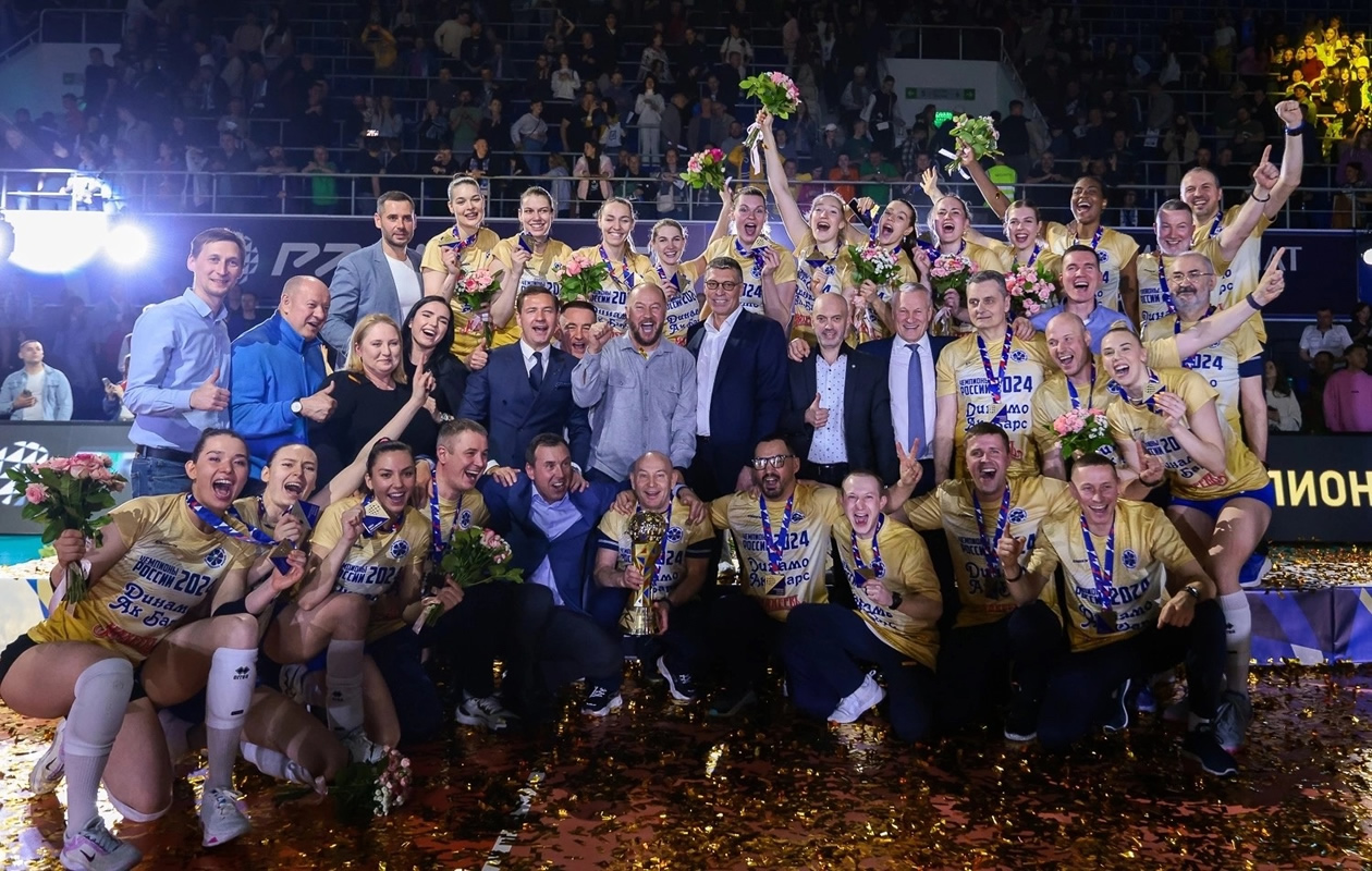 Dinamo Kazan premiazione scudetto