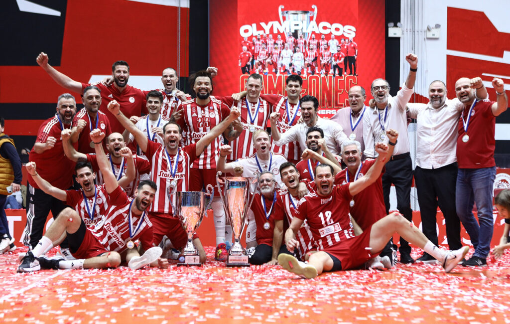 Olympiacos Pireo scudetto premiazione
